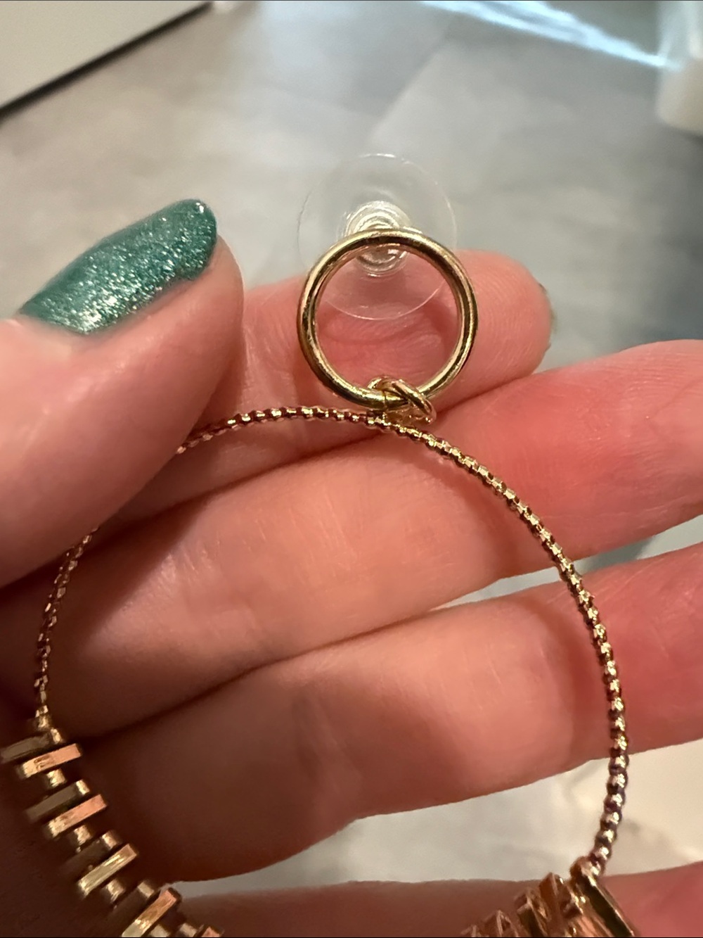 Park Lane Gold Crystal Hoop Earrings - Picture 3 of 5